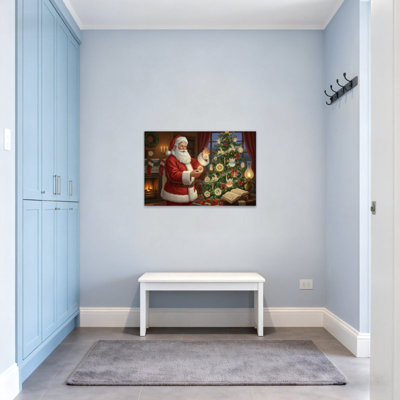 Arbre de Noël de Noël avec décoration de père Noël, H 12 po x l 18 po