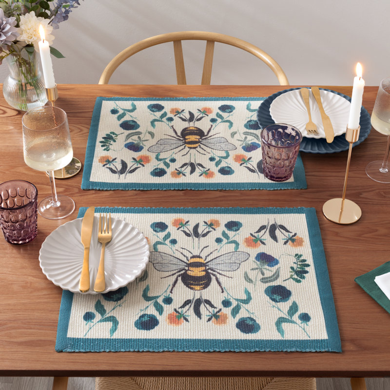 Mataram Polyester Blend Abstract Rectangle Placemat
