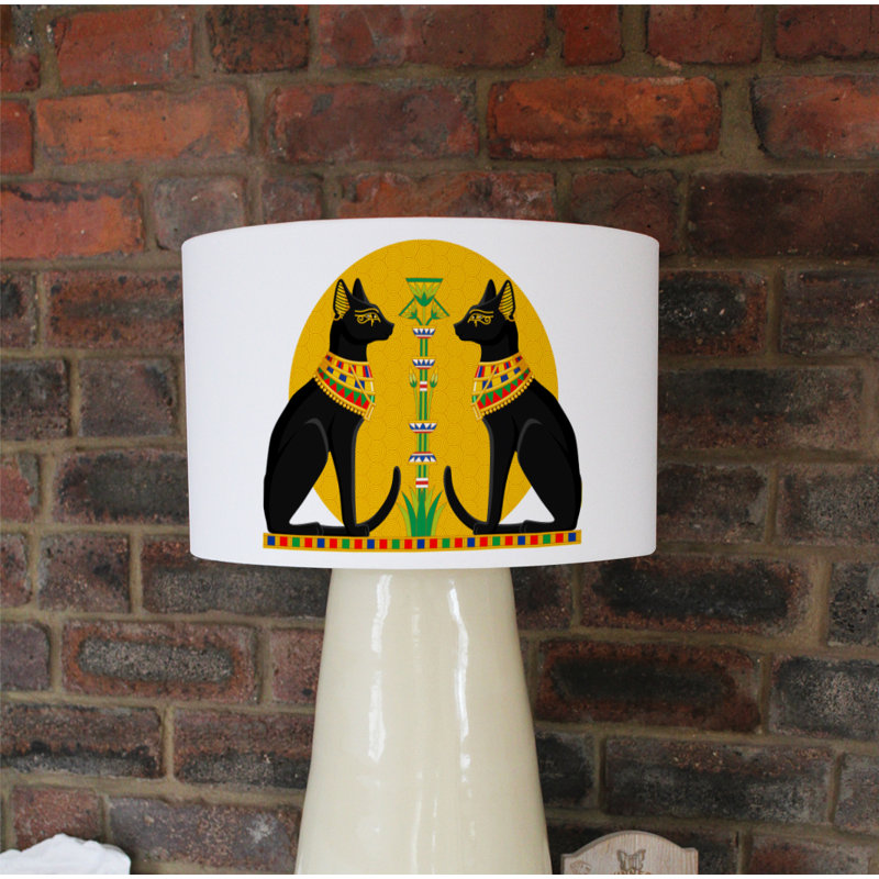 Cotton Drum Lamp Shade ( Uno ), 22cm H x 25cm W x 25cm D
