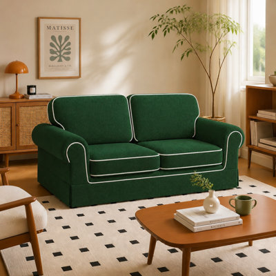 85" Loveseat Sofa for Living Room, Boneless Sofa with Wide Rounded Armrest, Skin-Friendly Cloud Couch