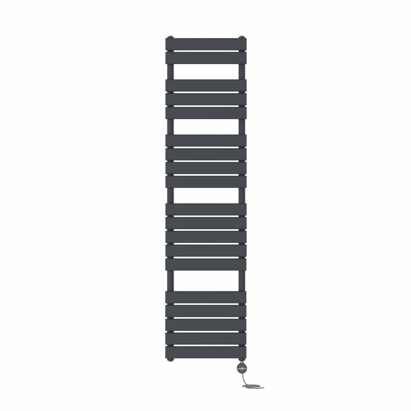 Flat Panel Towel Rail Heated Towel Rails, 180cm H x 45cm W x 6.2cm D, Anthracite
