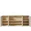 Modern Blossom Light Oak Four Door Leather Credenza 96" Wide