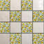 Carreau de mosaïque floral en vinyle 12 po x 12 po