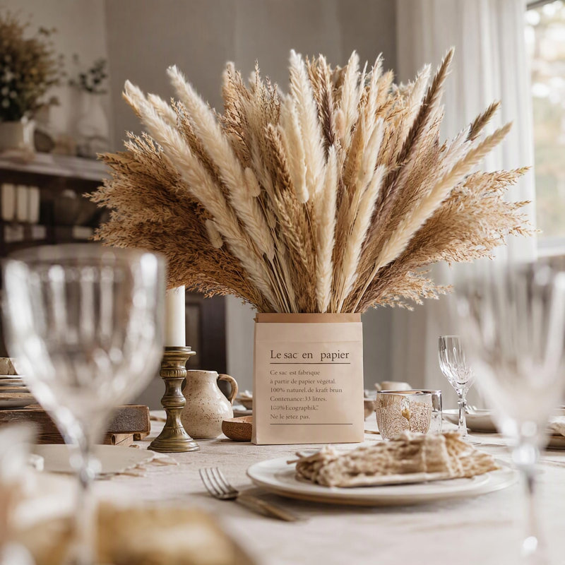 Ensemble de 340 bouquets de fleurs séchées préservées naturelles, centre de table de Noël rustique, remplisseur de vase de maison de campagne pour décoration intérieure et cadeau de Noël