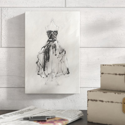 «Black Evening Gown I», peinture sur toile