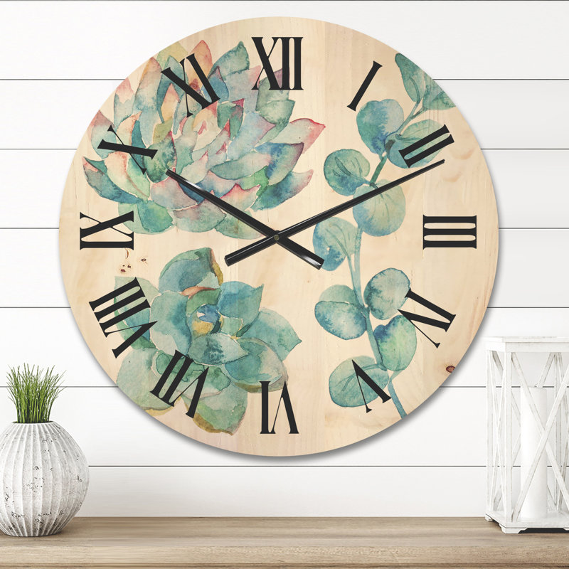 Horloge murale en bois d'eucalyptus, Petit