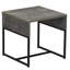 Table en béton ardoise avec base en fer noir-1476190797