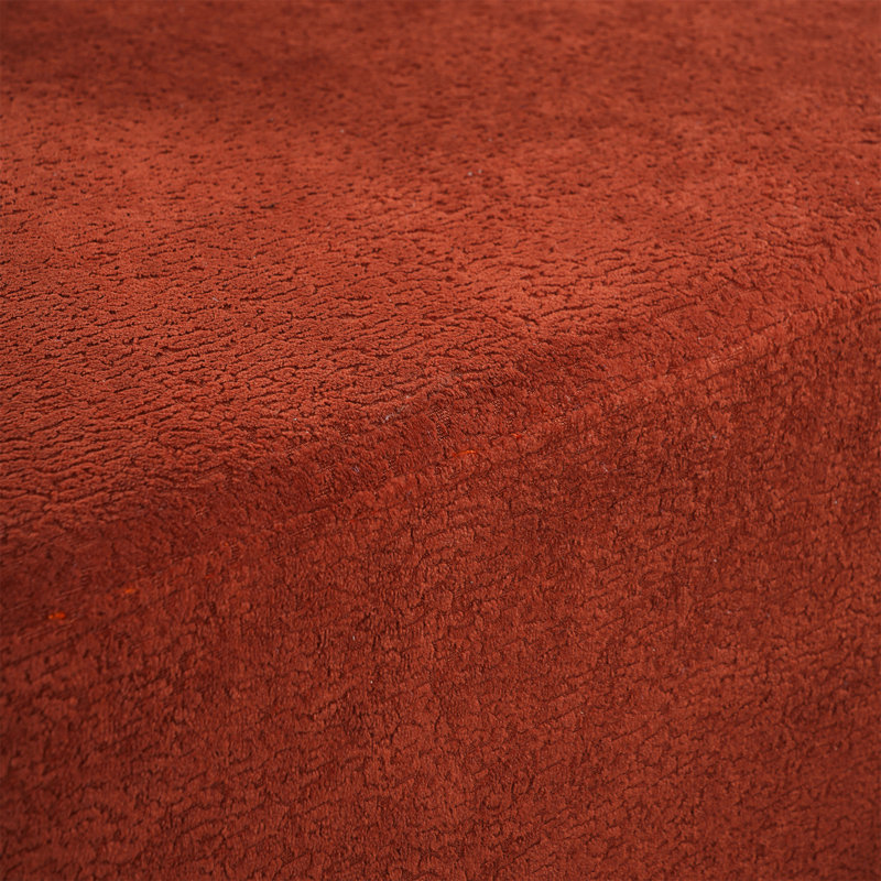 Canapé modulaire courbé de 116 po avec éponge entièrement compressée haute densité et méridienne, Orange Polyester