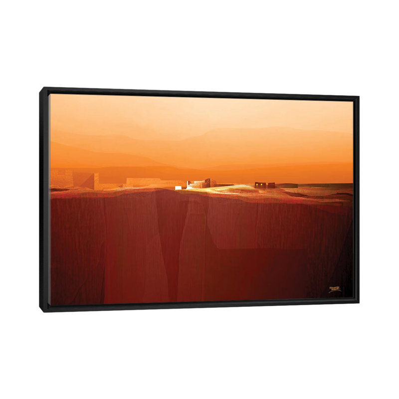 «Marvelous Landscape IV», impression sur toile, H 18 po x l 26 po x P 1,5 po, Toile avec cadre noir, Pas de tapis