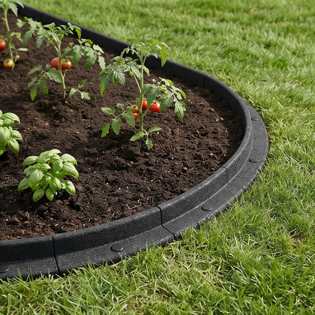 78 cm H x 120 cm W Plastic Lawn Edging Fencing with 5