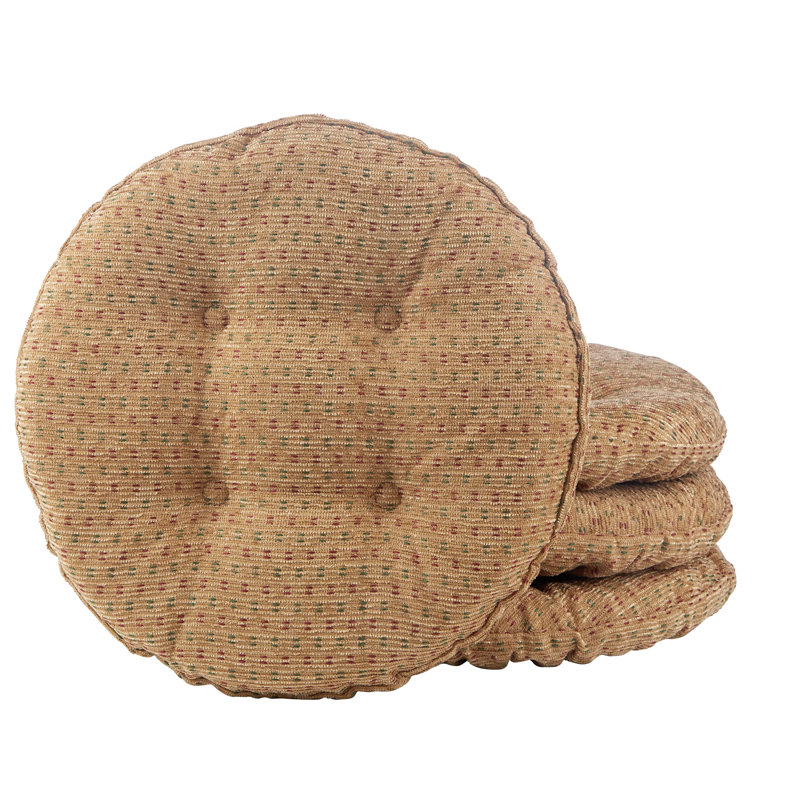 Coussin de siège de tabouret de bar texturé antidérapant, rond de 14 pouces, Naturel
