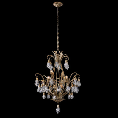 Tulipani 6 LT Winter Brass/Clear Chandelier Allegri