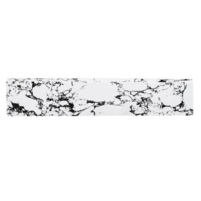 Éclaboussure latérale blanche de 4 pouces de hauteur pour lavabo de salle de bain, marbre artificiel, matériau, surface nettoyable, teinture pour meuble-lavabo rectangulaire de 22 pouces, facile à nettoyer, assemblée avec lavabo en céramique