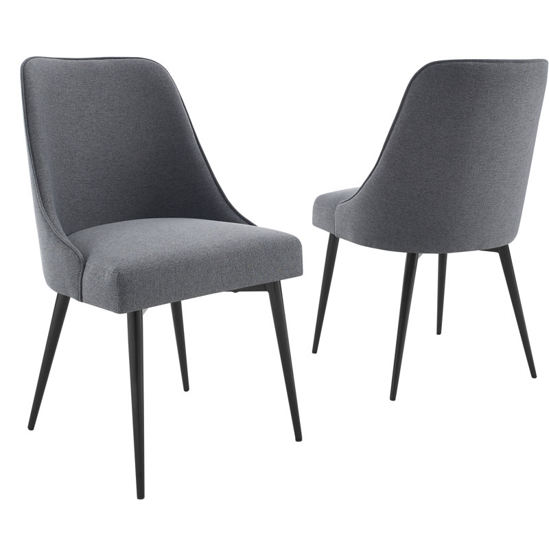 Chaise d'appoint rembourrée Mcmullan, Anthracite