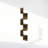 5-Tier Floating Corner Shelf, Wall Mount Shelves for Storage and Display, Columbia Walnut