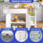 Rolling Kitchen Island Cart On Wheels With Drawer Open Shelves & Spice Rack With Storage For Dining Room-61671818