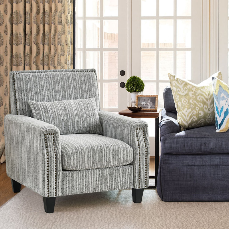 Chaise rembourrée Comfy, Gris
