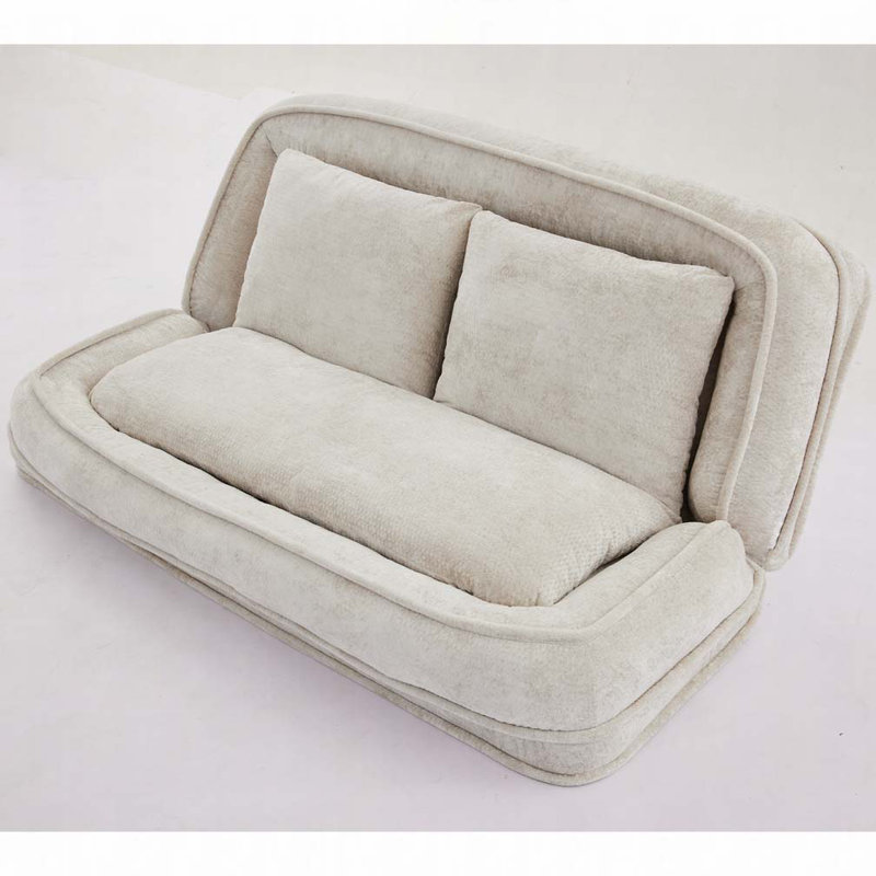 Lit double pour chien avec canapé réglable, Beige