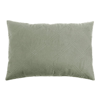 Washed Linen Sage Green King Quilted Sham