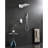 Bathroom Shower Faucet - Wall Mounted With Waterfall Rainfall Head & Handheld, White Brass Kit For Setup Mounted,