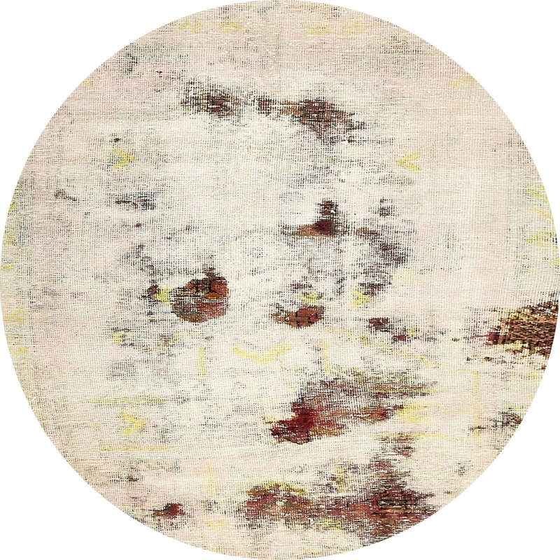 Abstract Indoor Rug, Round 4'