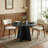 Rohun 47.2"L Round Modern Kitchen Dining Table Set With 32.1"H Dining Chair-932303875-932303896-932303898