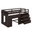 Lit mezzanine avec tiroirs et tablette-164545334