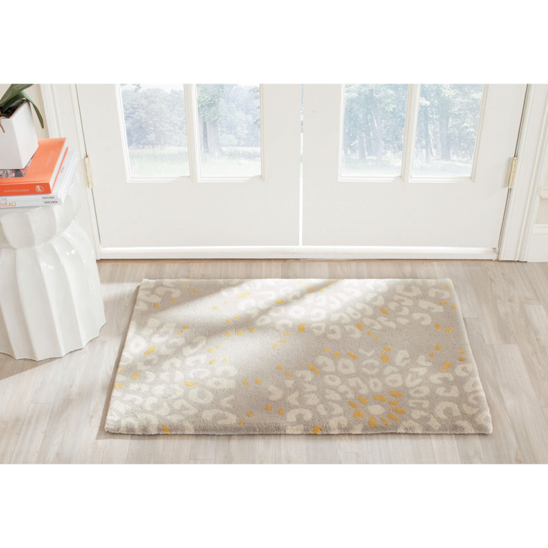Andersen Hand Tufted Wool Floral Rug, Rectangle 2' x 3'