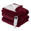 Couverture électrique, flanelle à nervures douces, chauffage avec 4 réglages de temps, 6 niveaux de chaleur, arrêt automatique avec minuterie de 3 heures, GentleSoft ™-102355035-102355041-122920314