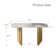 Dashona White Rectangular Sintered Stone Dining Table with Double Pedestals