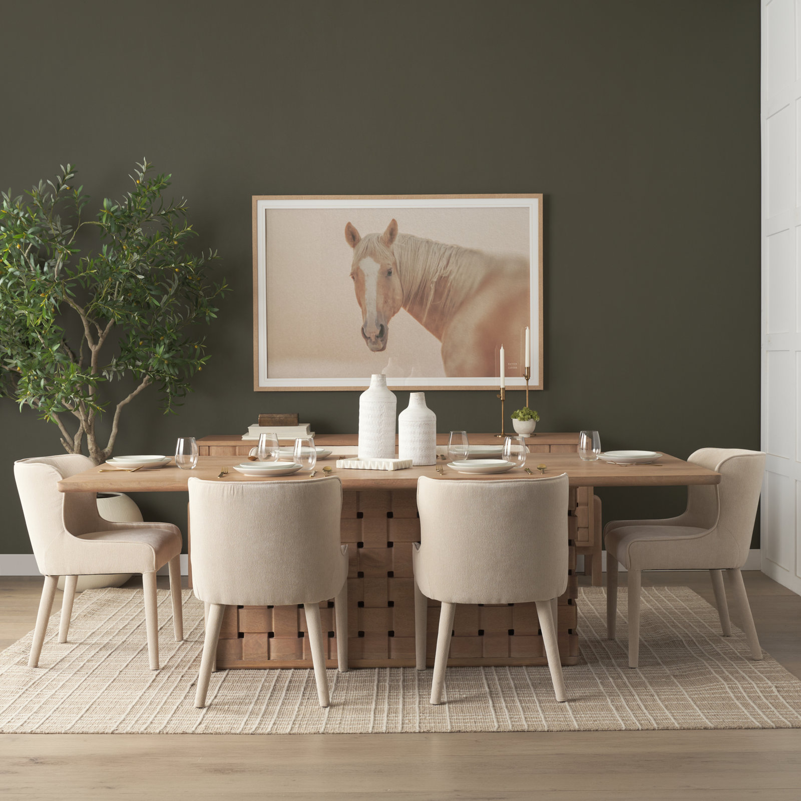 Niya 44" Light Brown Mango Dining Table