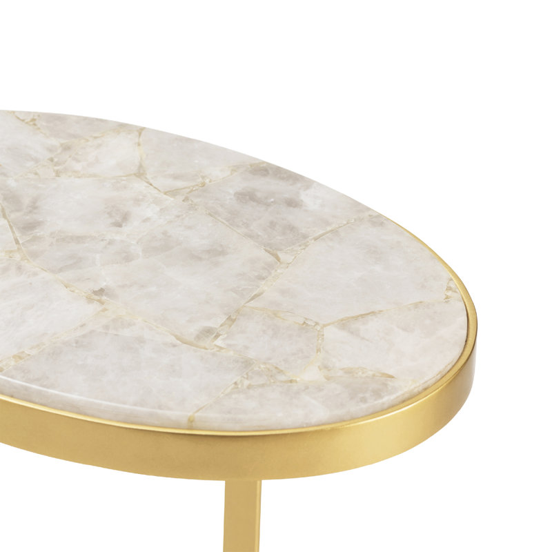 Stone Top End Table