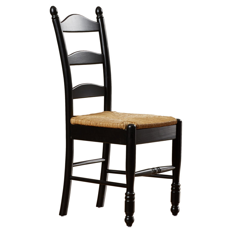Chaise d'appoint à dossier échelle Amasya, Noir