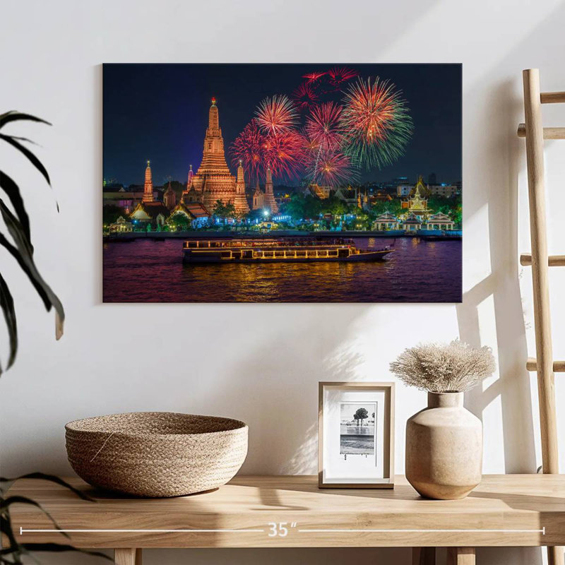 Nicci Bangkok New Year Fireworks, 16" H x 24" W