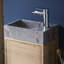 Basic - Solid teak and grey marble basin unit-124355904