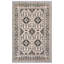 Tapis en coton tissé lavable beige et noir Alfa-775767225