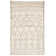 Hand Knotted Wool Geometric Area Rug in Ivory