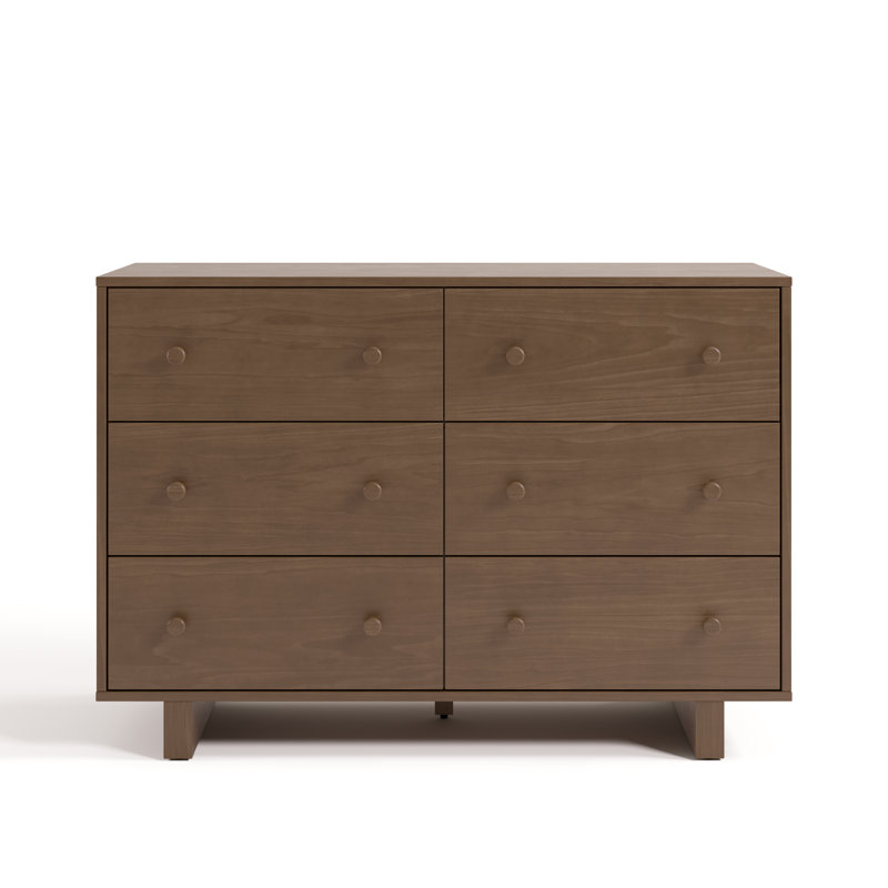 Commode 6 tiroirs Texas, Noisette
