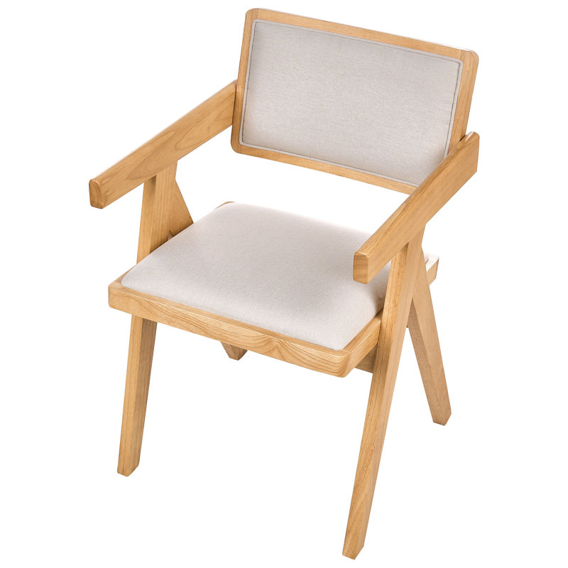 46cm H Polyester Upholstered Armchair in Brown