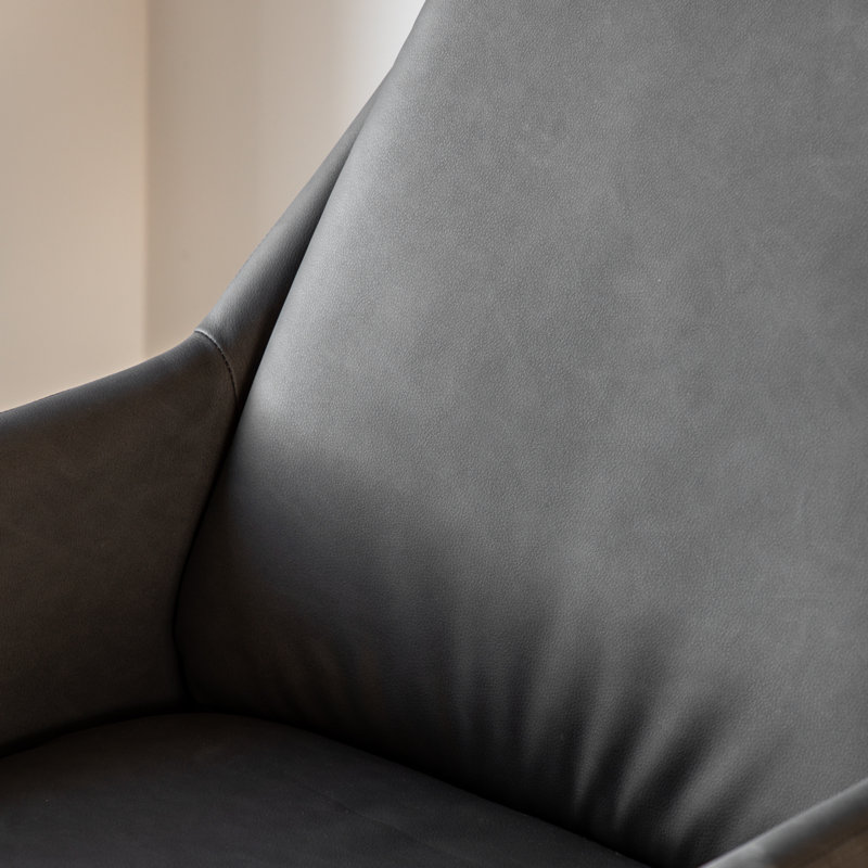 Tiradentes Upholstered Side Chair, Charcoal