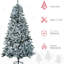 Arbre de Noël artificiel, lumières à DEL blanc froid, floqué, ignifuge, ouverture automatique, assemblage facile, 48,06 po, 500 lumières de 7,5 pi avec ignifuge, installation rapide, 1254 branches,