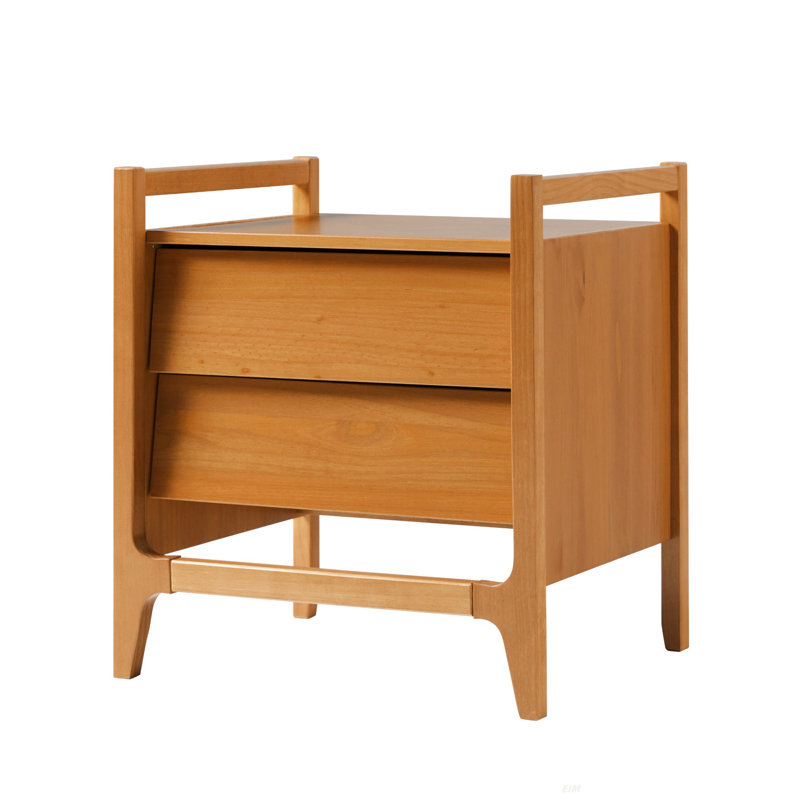 Angle Face Solid Wood Nightstand