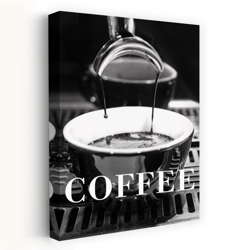 Art mural contemporain fraîchement coulé espresso, H 48 po x l 32 po