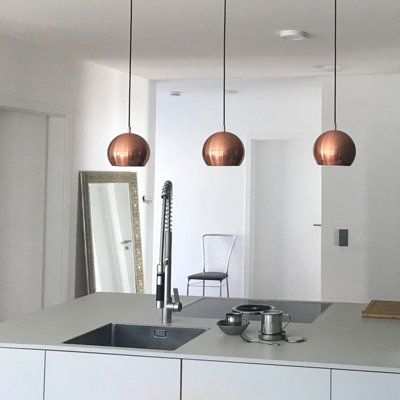 Ball pendant lamp 3-flame with ceiling track