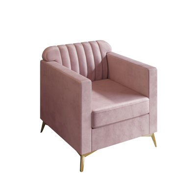 Curtis 29.9" Wide Tufted Velvet Armchair