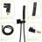 Oil Rubber Bronze Shower System With 12 Inch Wall Mounted Design - Waterfall Tub Spout, 3 Rainfall & Handheld, Valve, Simple Installation And Maintenance Routine Square In 3 Function Upkeep Process