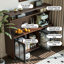 Buffet en bois massif noir-1127621445
