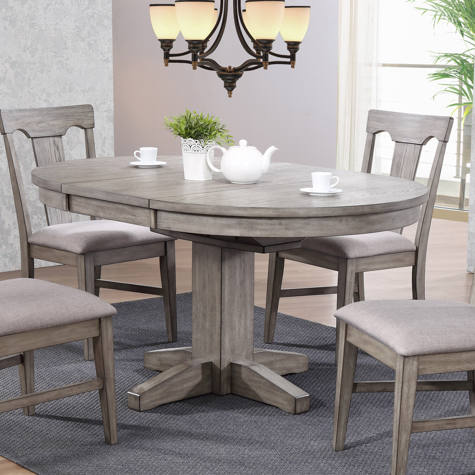 Laurel Foundry Modern Farmhouse® Jonson Extendable Pedestal Dining ...