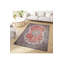 Tapis rouge lavable à motif traditionnel rouge-923084827