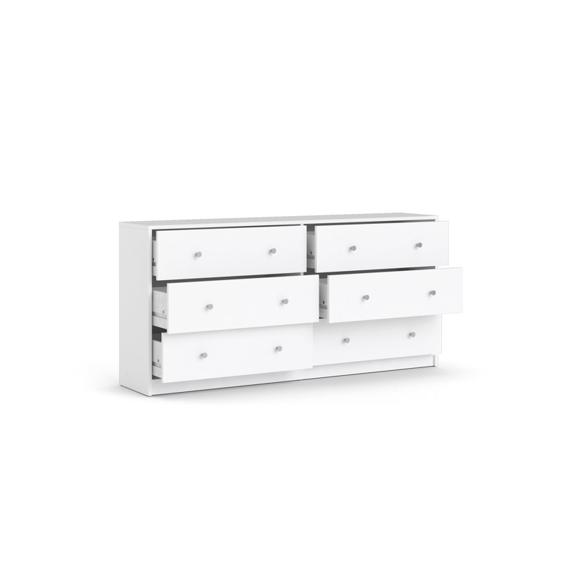 Clanton 56.34'' W 6 - Drawer Dresser, White